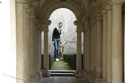 Borromini forced perspective architecture rome