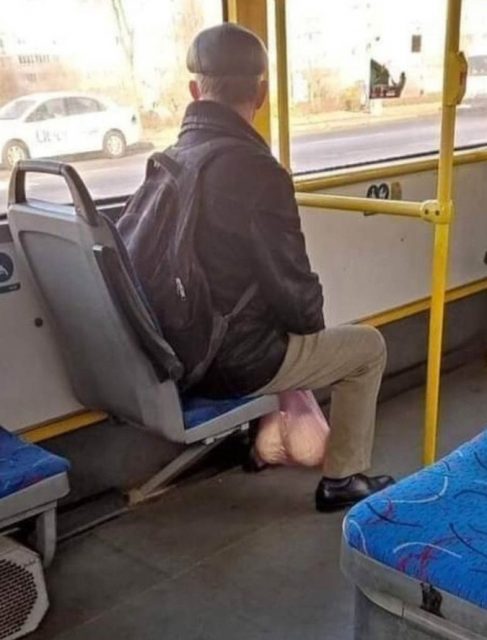 It is just a giant sack of nuts, and your dirty mind sees the optical illusion.