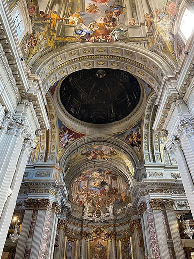 Church of St. Ignatius of Loyola optical illusion