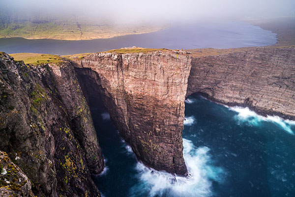 Lake Sørvágsvatn is a landmark that is an optical illusion