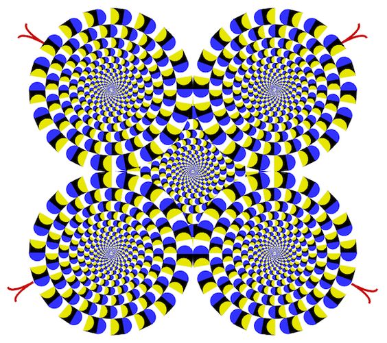 Rotating snakes illusion