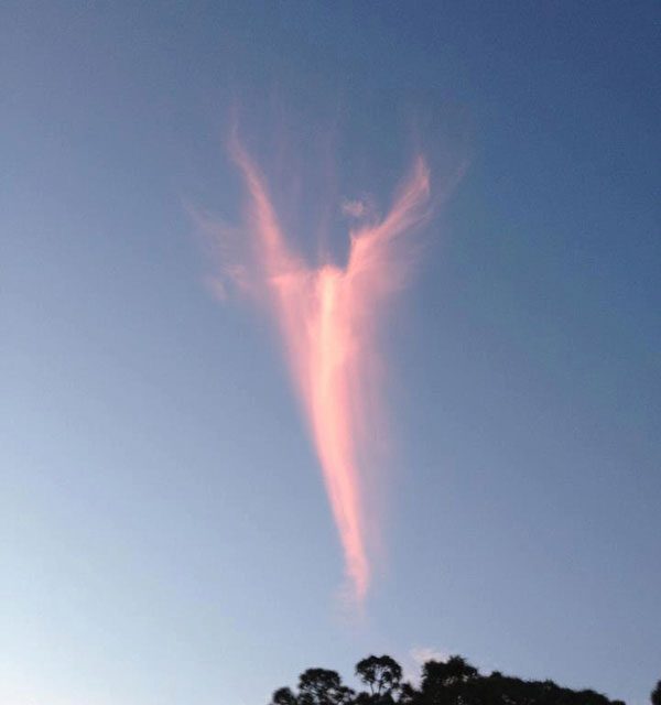 cloud shaped like an angel