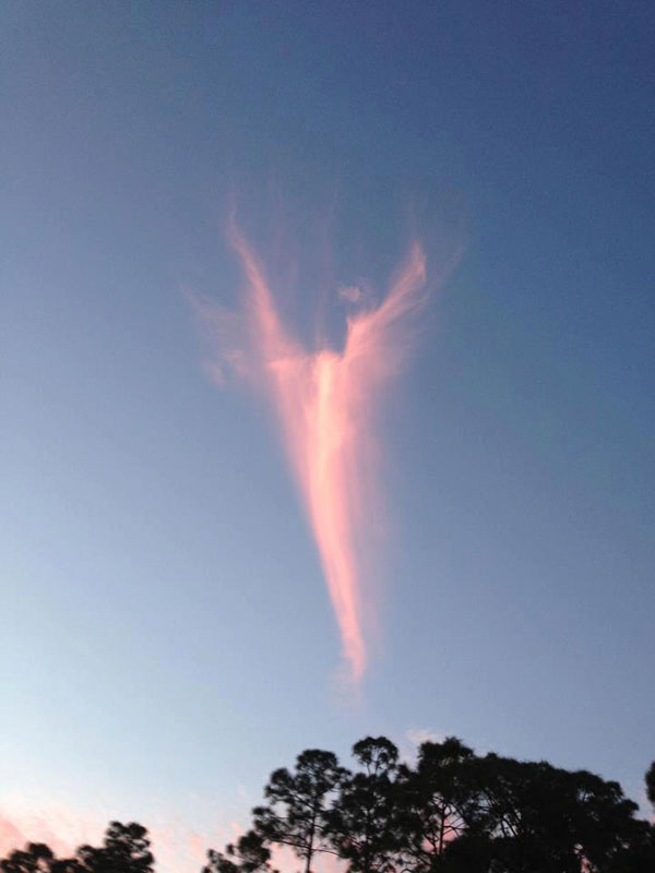 cloud shaped like an angel