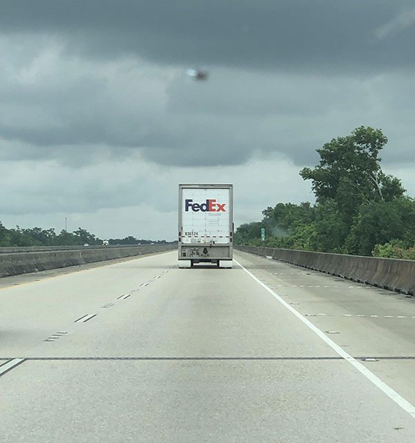 Bicycle wheels on a truck