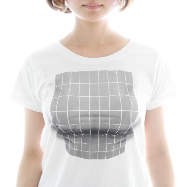 Grid illusion busty shirt