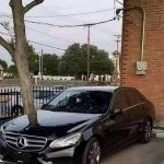 Tree grows through car