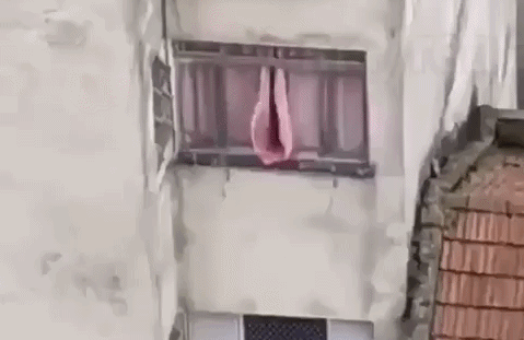 Curtains flapping in the wind