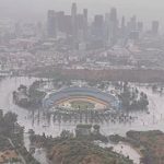 Dodger stadium flooded