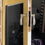 Door handle optical illusion reflection