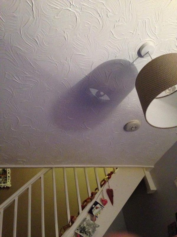 Illuminati eye in the ceiling