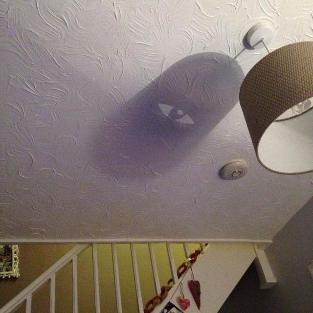 Illuminati eye in the ceiling