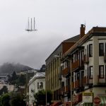 Sutro tower in San Francisco fog
