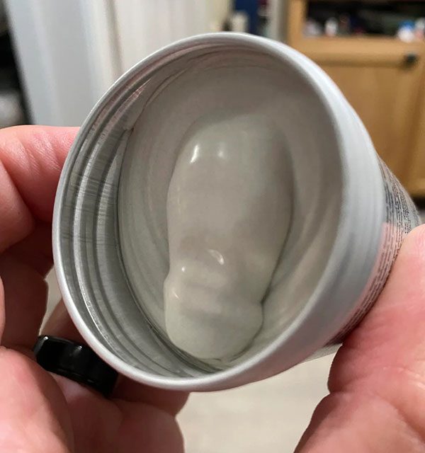 Penis shaped hair product illusion