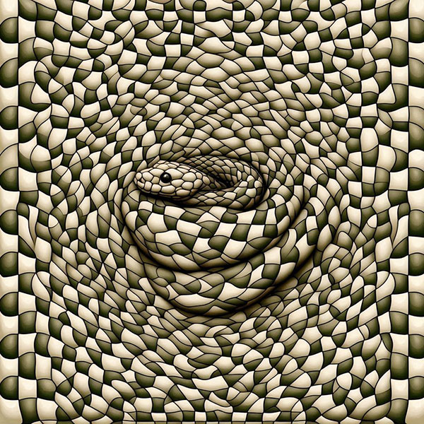 optical illusions with snakes