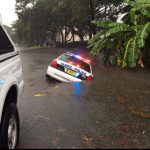 sunken police car