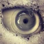 Sink draining looks like an eye
