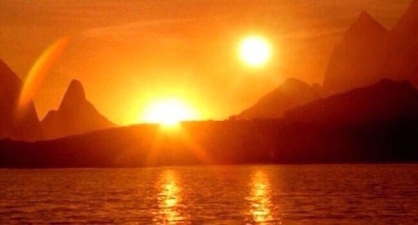 Sun dog optical illusion real