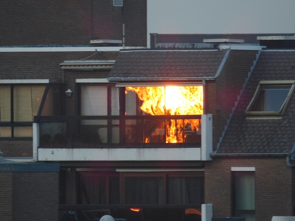 Apartment on fire