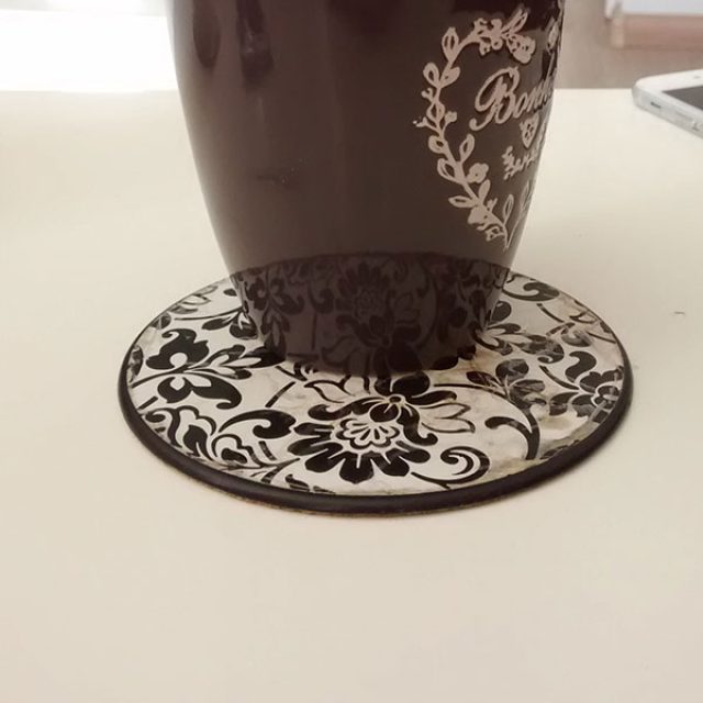 The transparent coffee cup is just an illusion
