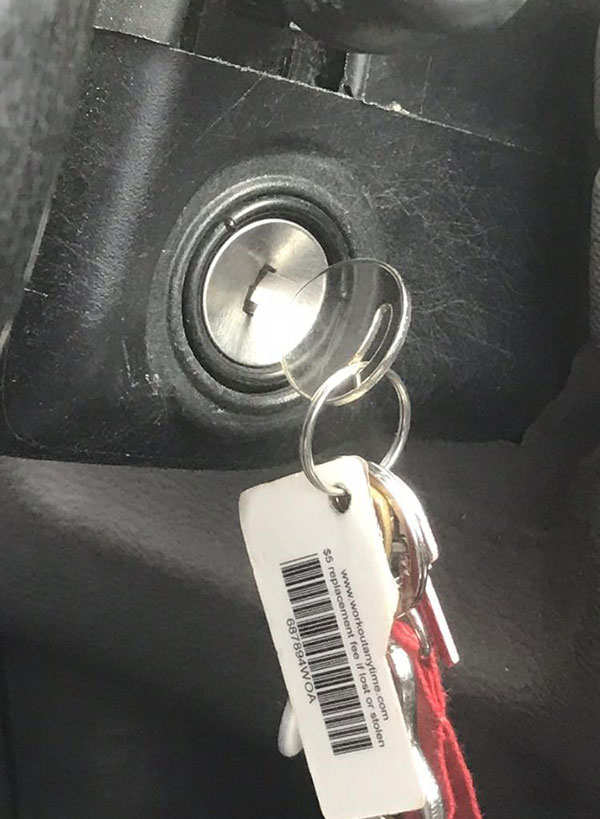 Transparent car key, crystal car key