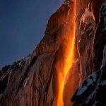 Yosemite Firefall is a landmark that is an optical illusion